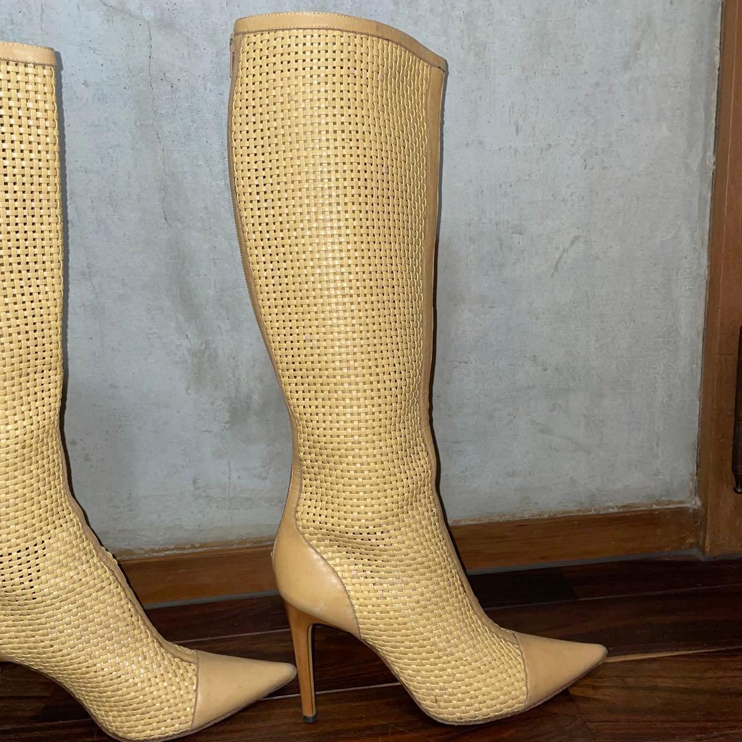 CASADEI ロングブーツ　ベージュ　9 1/2 B