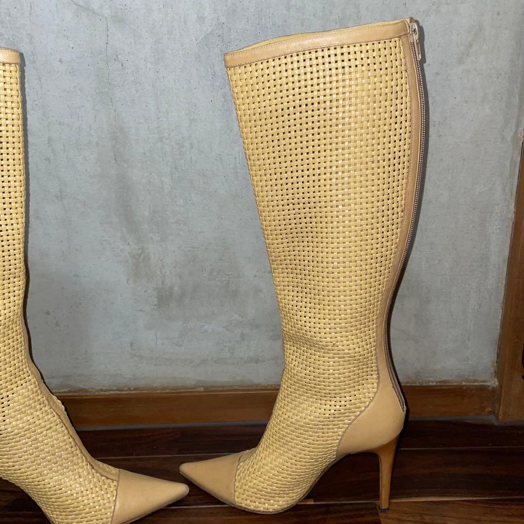 CASADEI ロングブーツ　ベージュ　9 1/2 B