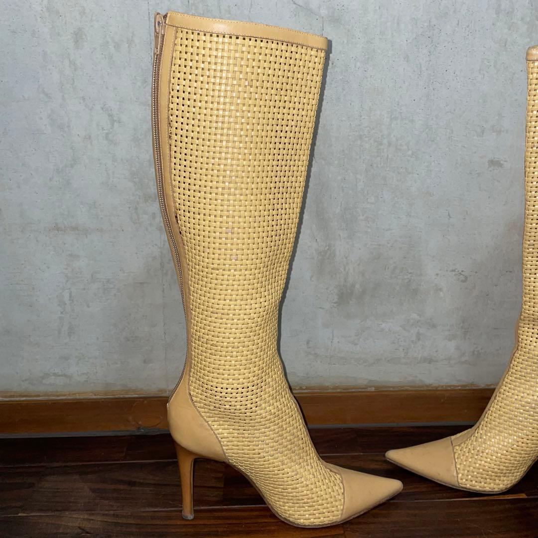 CASADEI ロングブーツ　ベージュ　9 1/2 B