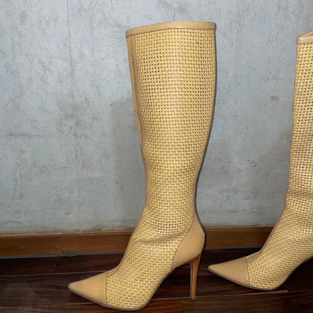 CASADEI ロングブーツ　ベージュ　9 1/2 B