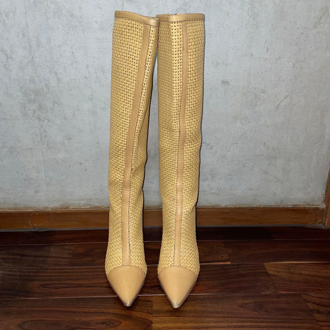CASADEI ロングブーツ　ベージュ　9 1/2 B