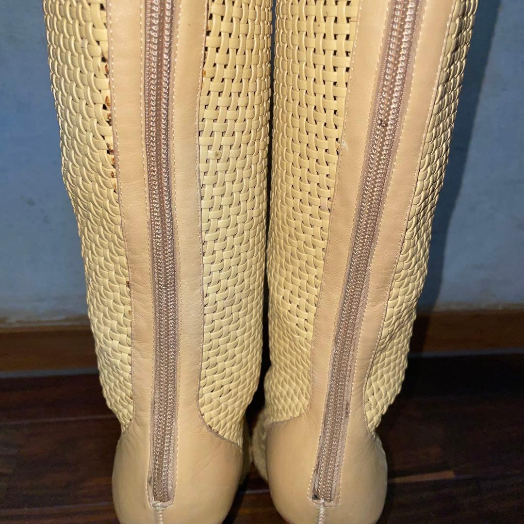 CASADEI ロングブーツ　ベージュ　9 1/2 B