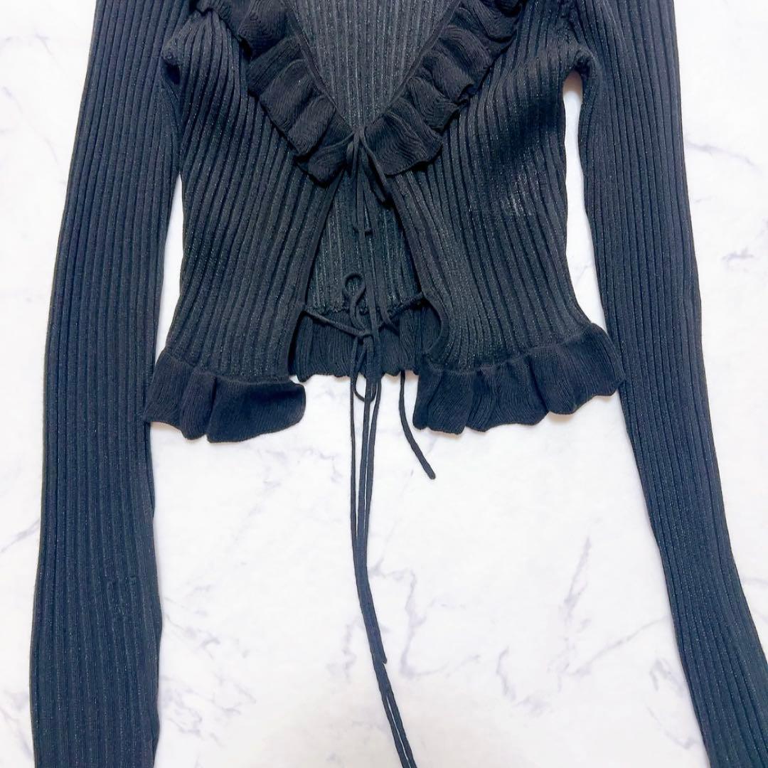 JOSE MOON RAFFLE KNIT TOPS/ラッフルニットトップス