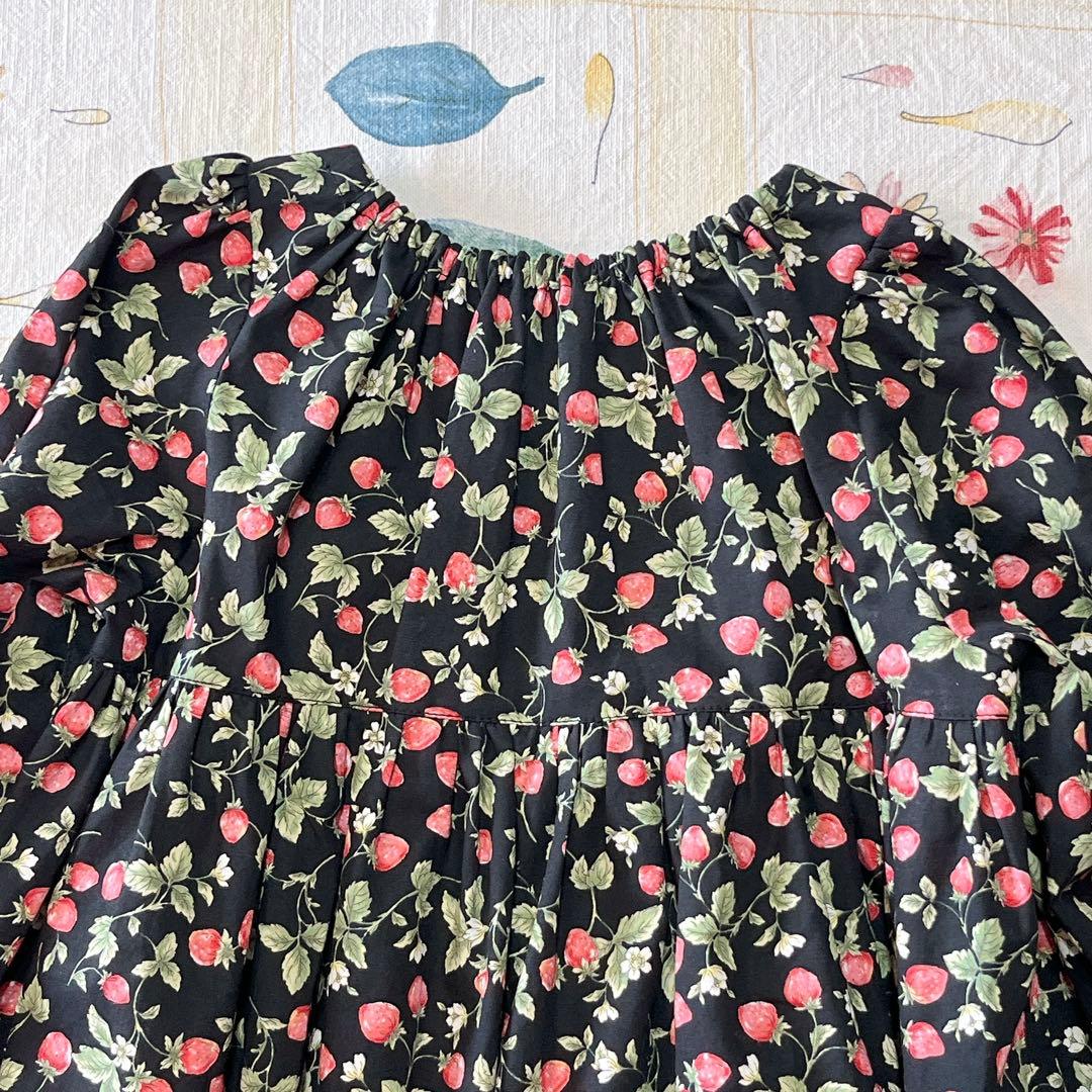 丸えりワンピース　長そで　90サイズ　ハンドメイド