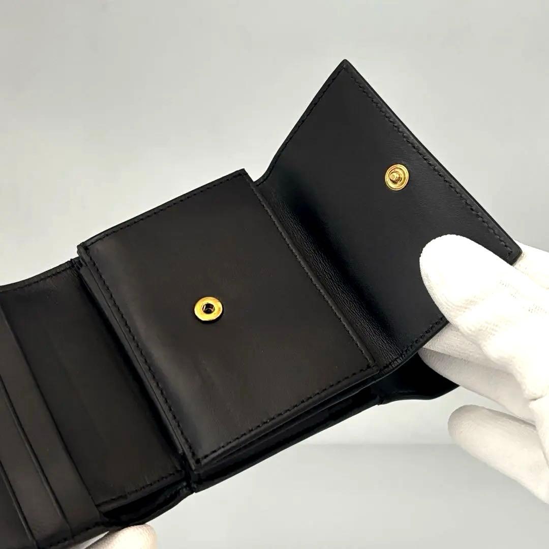 CELINE セリーヌ　トリオンフ　カーフスキン　三つ折り　財布　ミニ財布
