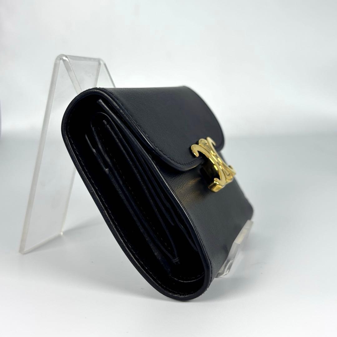 CELINE セリーヌ　トリオンフ　カーフスキン　三つ折り　財布　ミニ財布