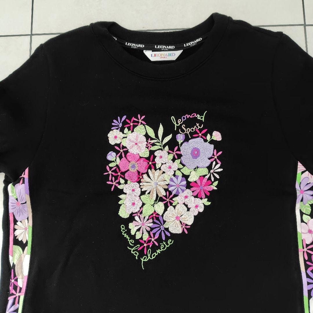 専用　LEONARD 花柄刺繍 長袖ひざ丈ワンピース