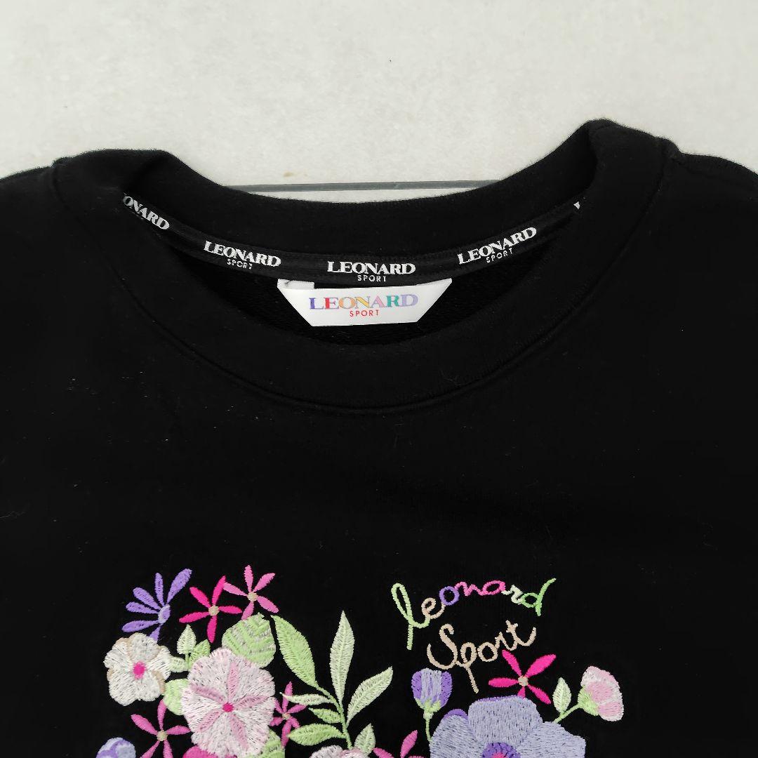 専用　LEONARD 花柄刺繍 長袖ひざ丈ワンピース