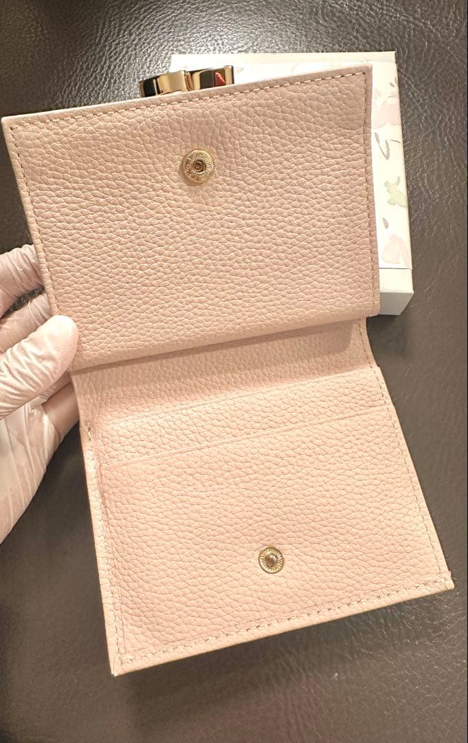 皇居　財布　ピンクベージュ