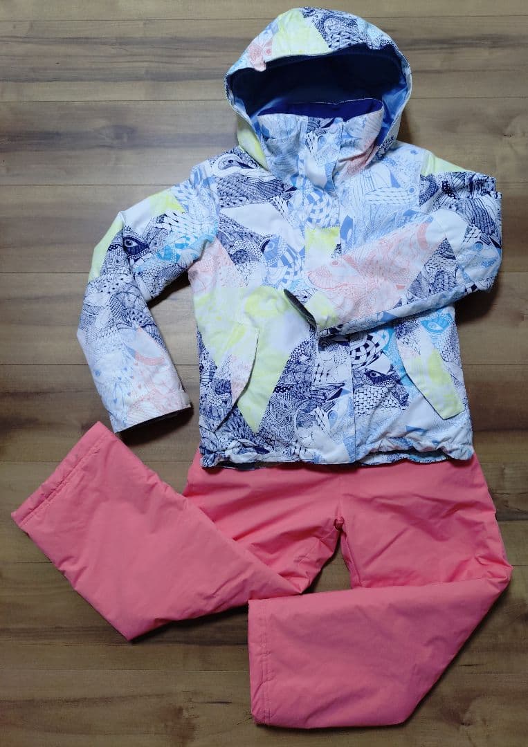 ROXY スノーボードウェア 上下セット 130 スキーウェア ロキシー 女の子