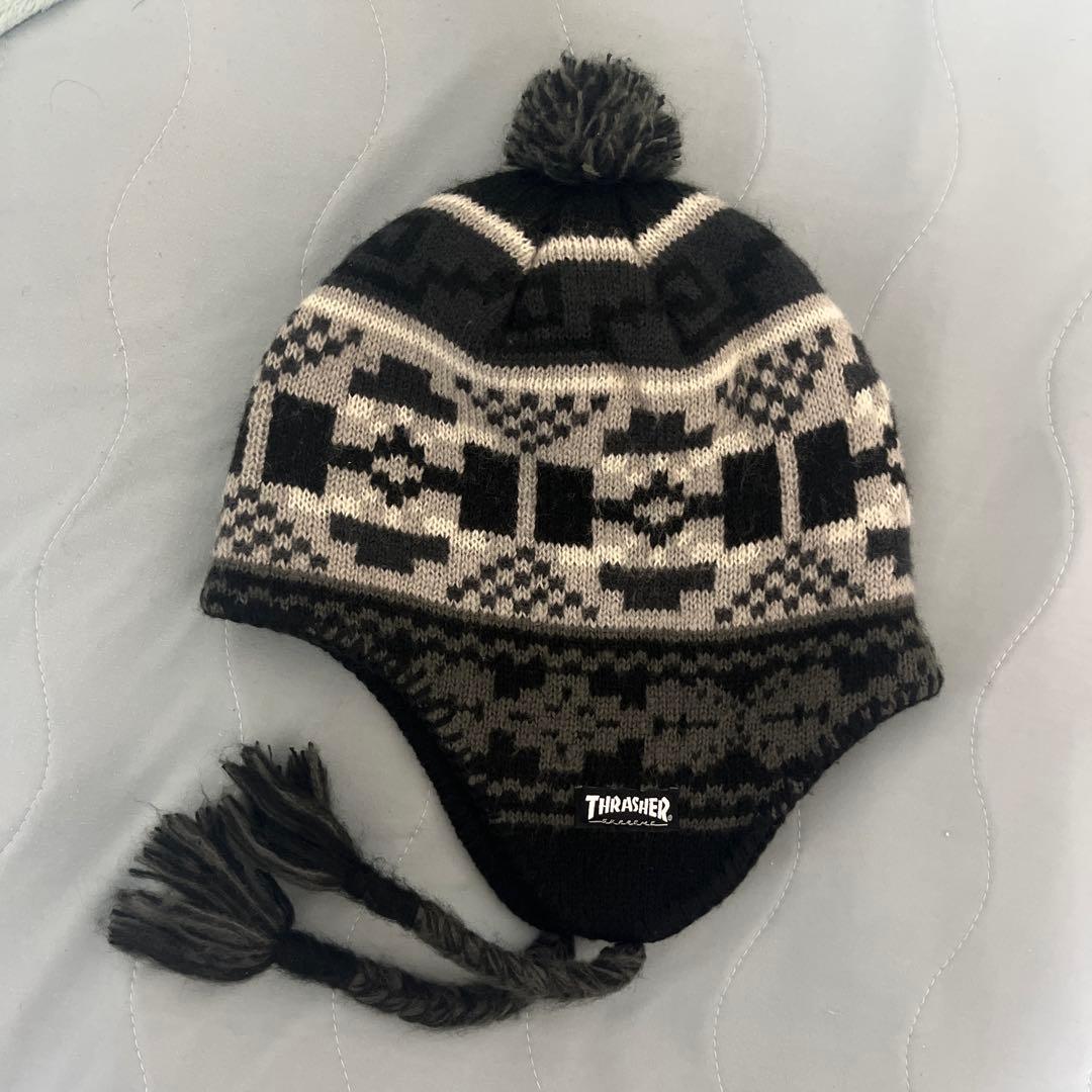 帽子 Supreme Thrasher Earflap Beanie black