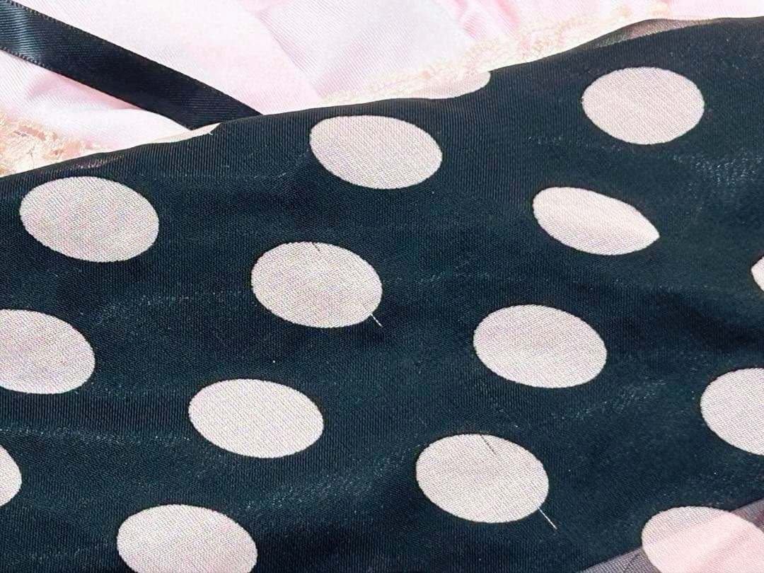 GOLDS♡初期デザイン♡ドット柄キャミトップス♡2点セット♡ピンク×ブラック