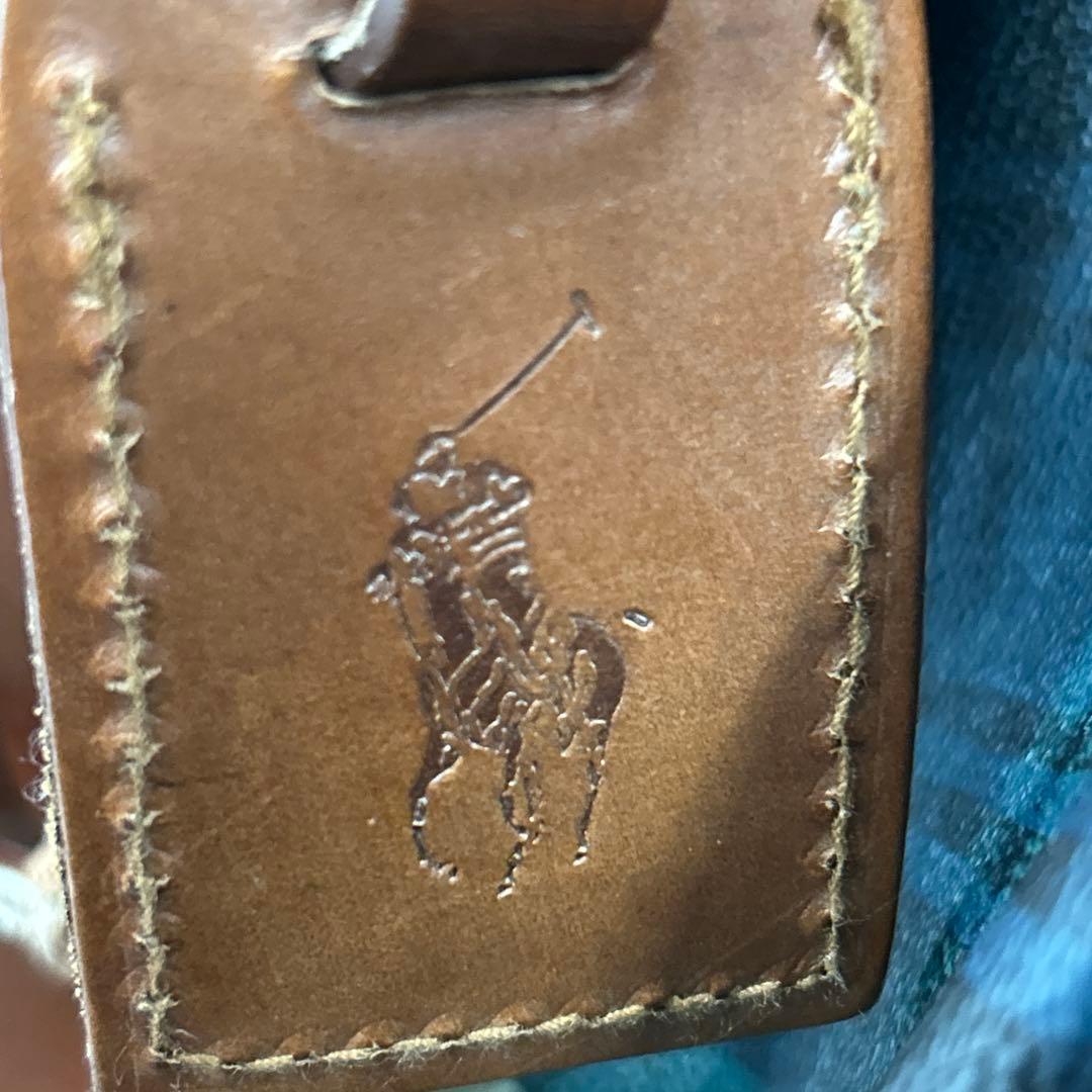 ポロラルフローレン ボストンバッグ 2way チェック 金具 ショルダー 旅行