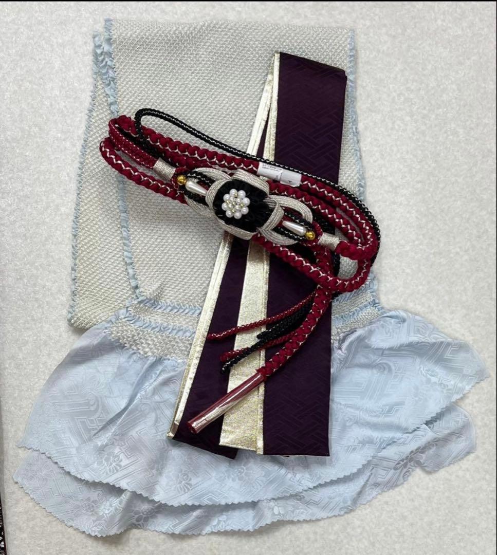 ショール付　振り袖　フルセット　別誂長襦袢　金彩　刺繍　銀通し　長尺袋帯　793