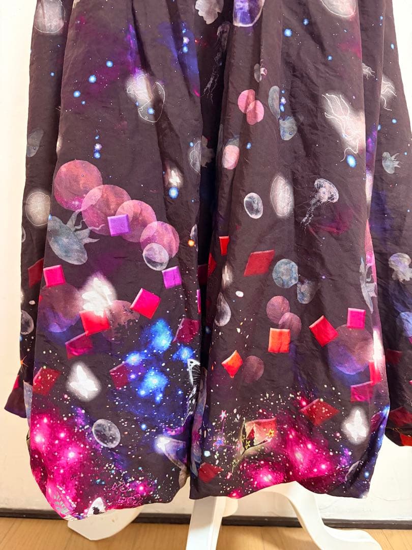 【ScoLar】クラゲ宇宙orきのこ惑星 2柄展開バルーンスカート　新品