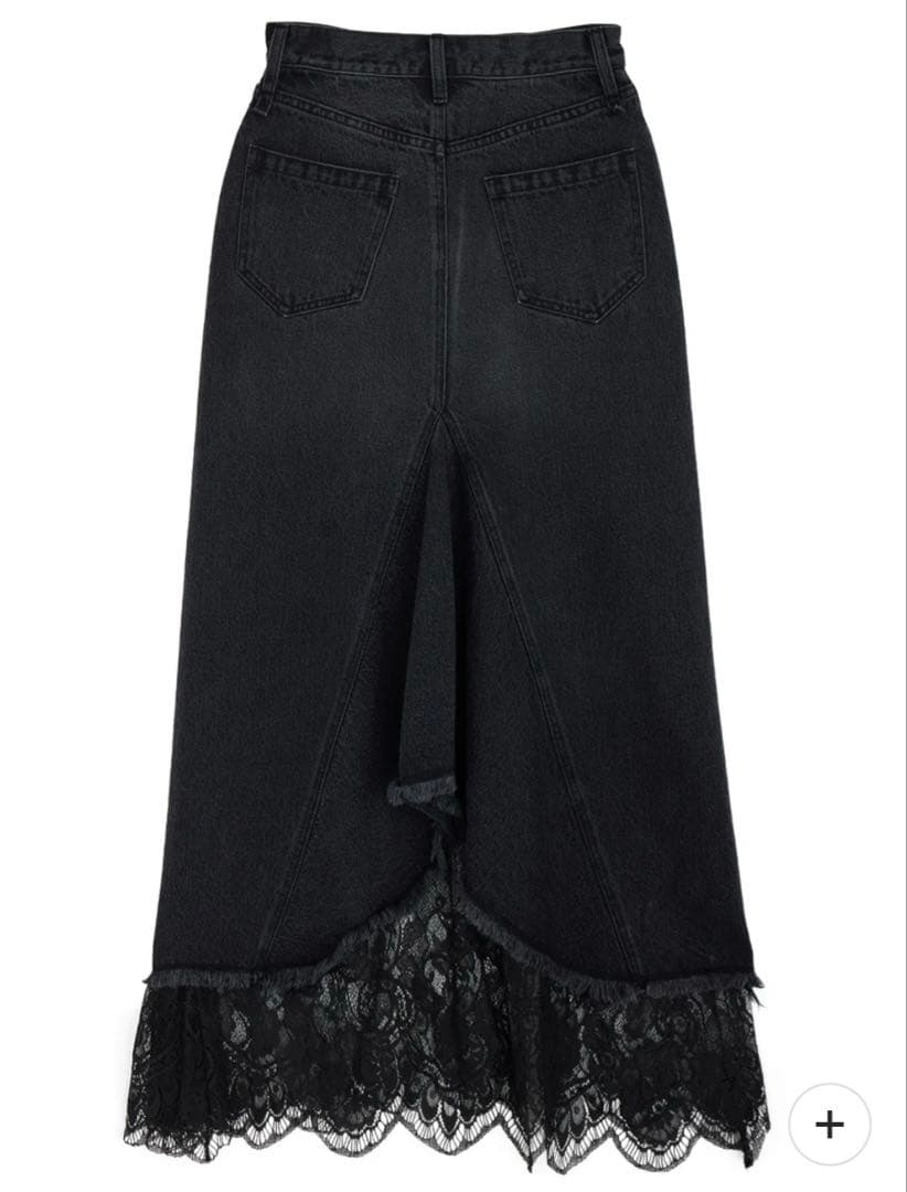 スカート REMAKE LIKE DENIM LACE LAYERED SKIRT