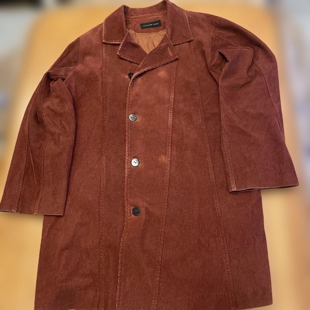 ヨーガンレール　ブラウン コーデュロイ ミドル丈（膝丈）茶色コート