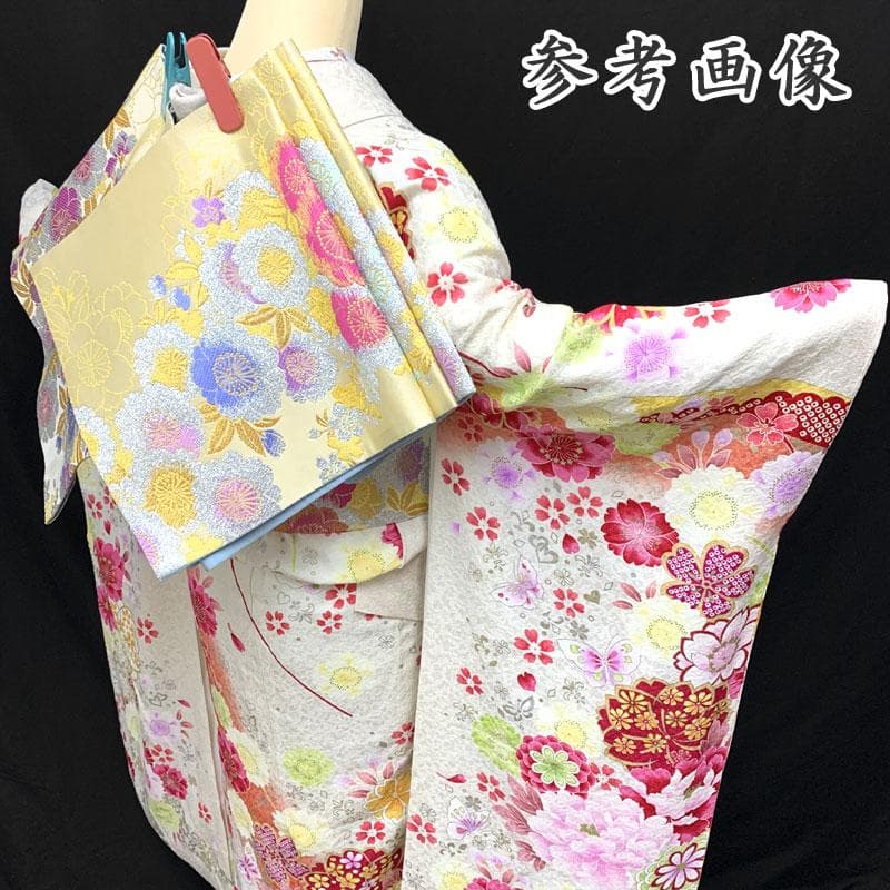【破格セール！】603z15⑥〇振袖 銀通し 花〇美品 成人式 結婚式 十三参り