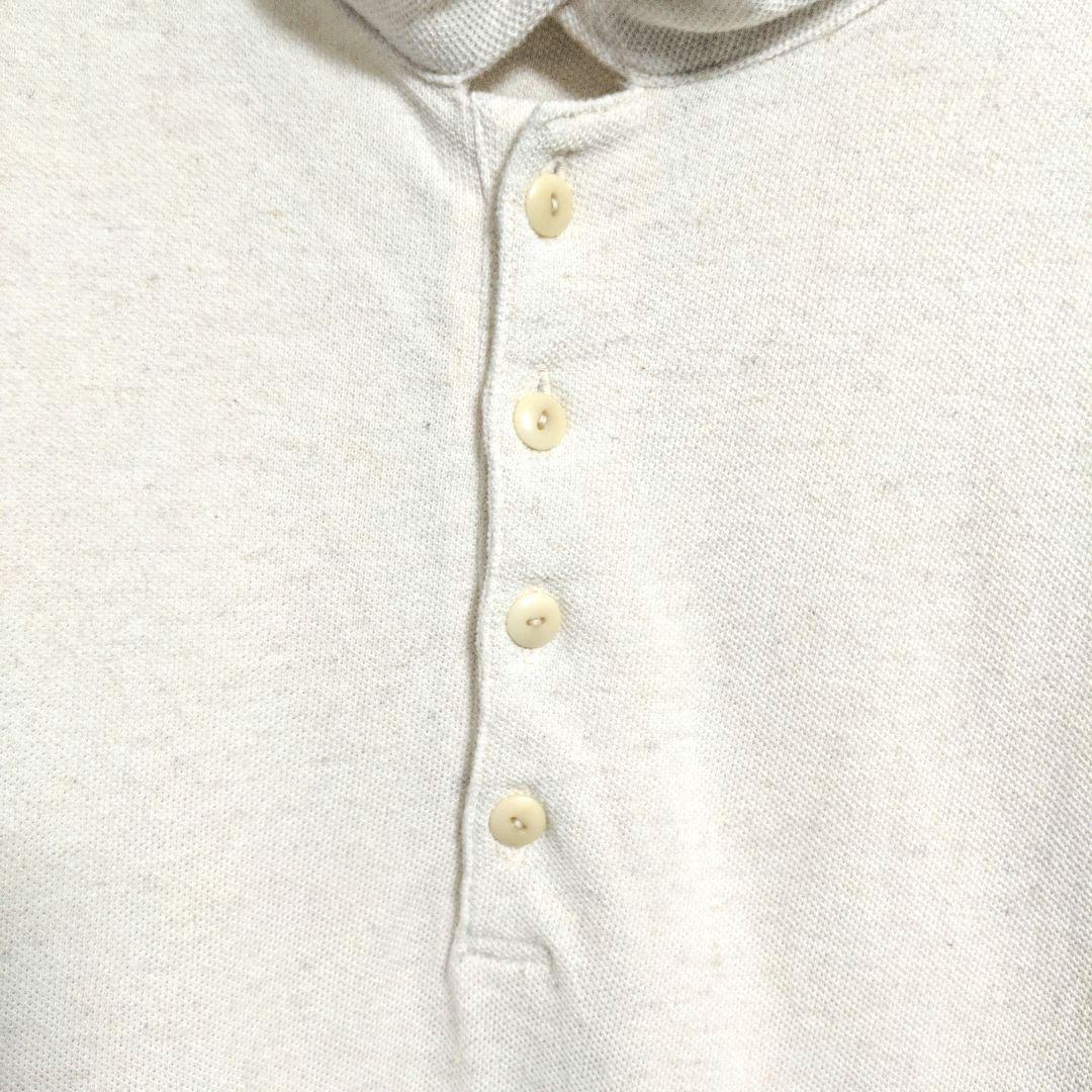 KAPITAL 鳥刺繍 ボウタイ付き コットンリネン鹿の子ポロシャツ