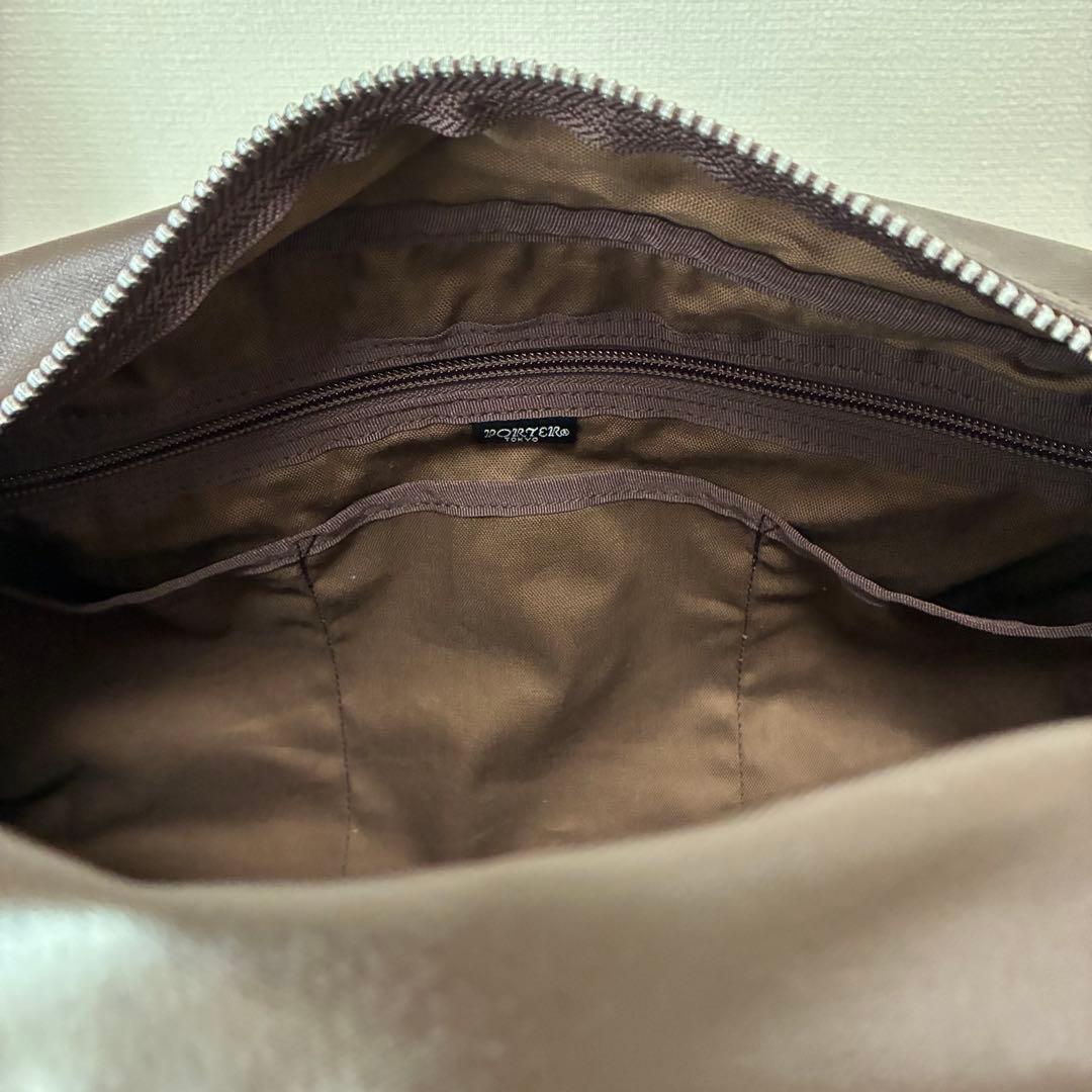 美品✨PORTER ポーター フリースタイル ボストンバッグ 肩掛け ブラウン