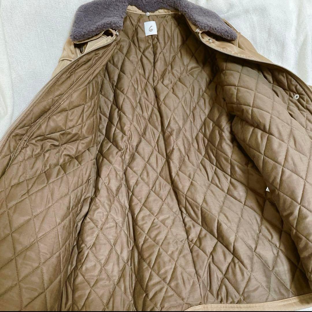 【新品】6(ROKU) BOA COLLAR ZIP COAT ボアコート