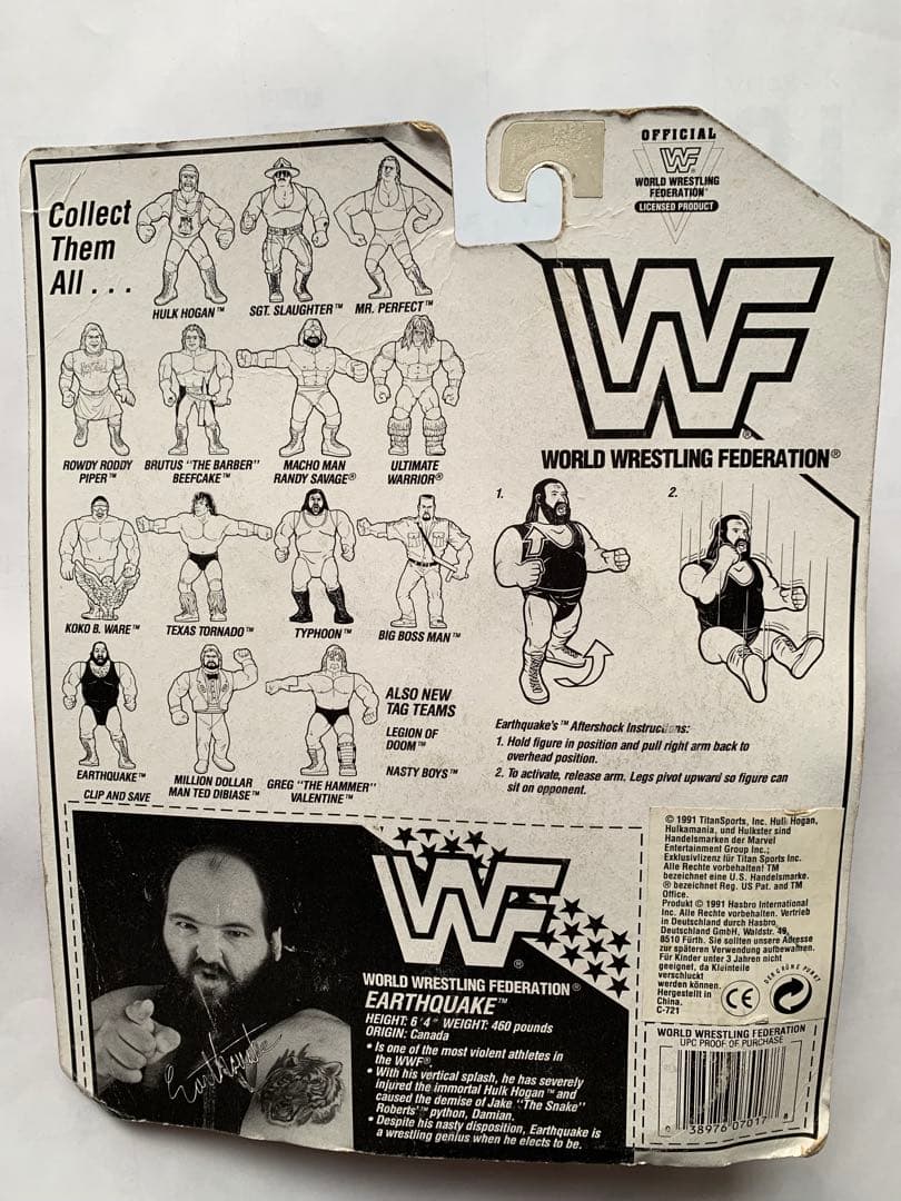 WWE WWF アースクェイク　ジョン・テンタEarthquake ハズブロ