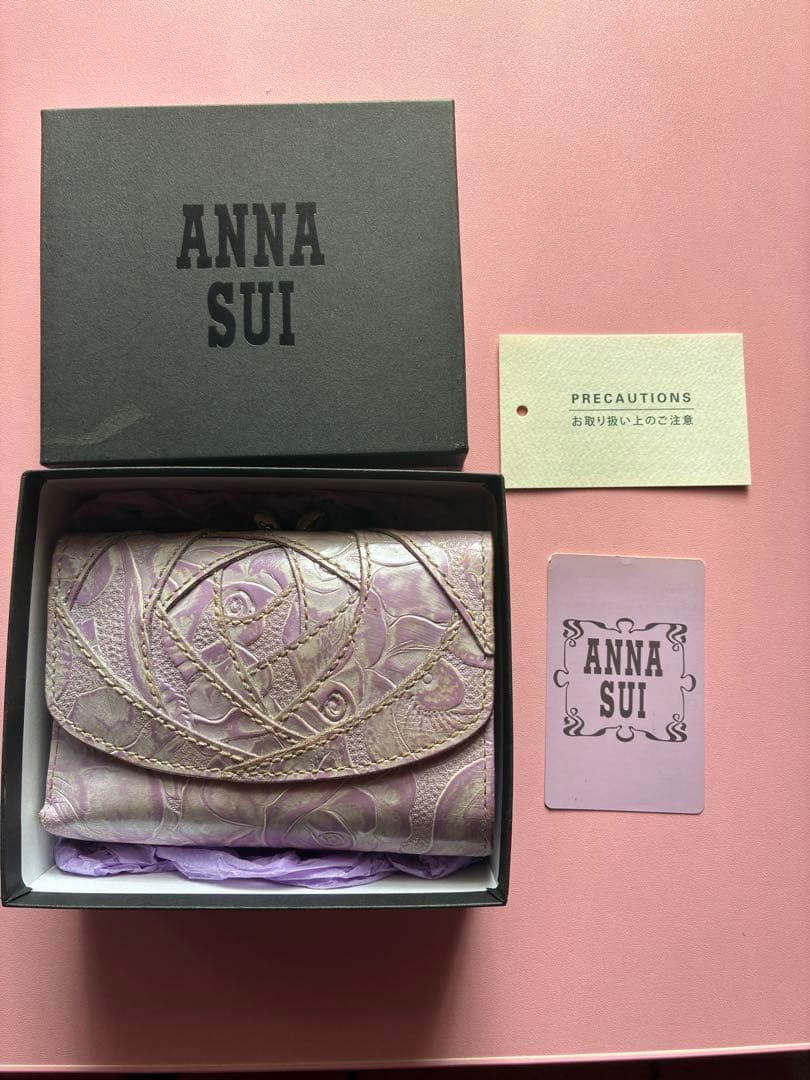 『美品』ANNA SUI 二つ折りがま口財布