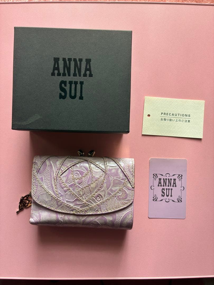 『美品』ANNA SUI 二つ折りがま口財布