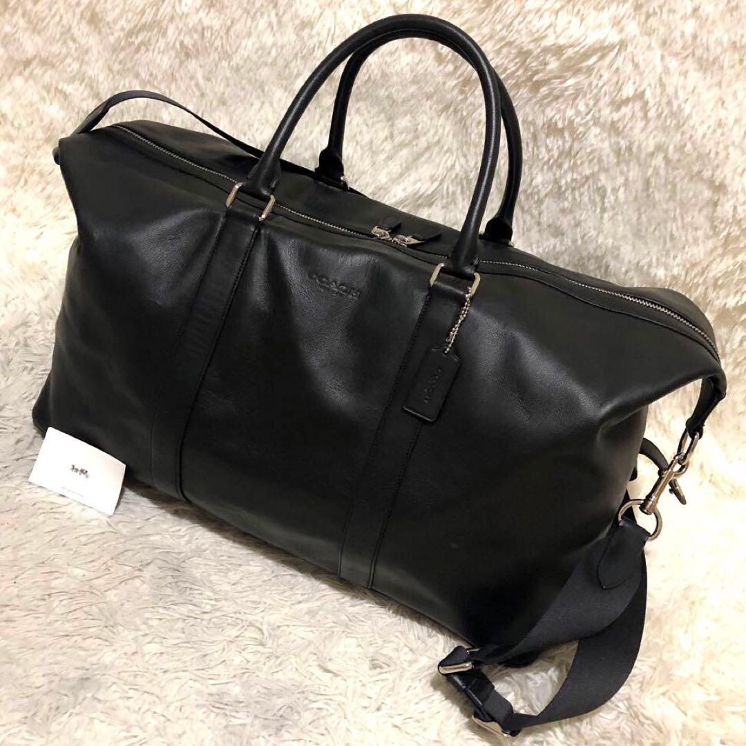 未使用級✨コーチ レザー　2way ボストンバッグ ショルダーバッグ ブラック