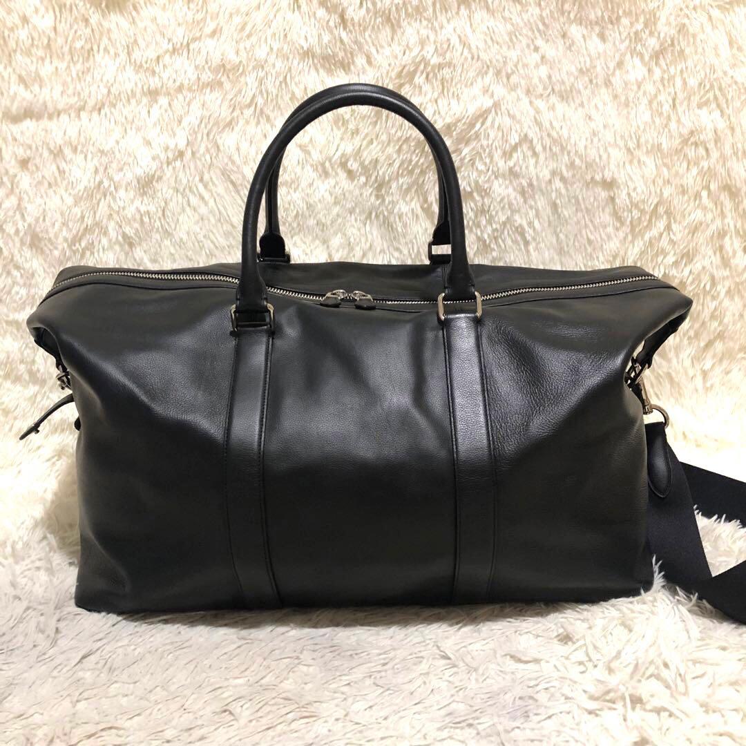 未使用級✨コーチ レザー　2way ボストンバッグ ショルダーバッグ ブラック