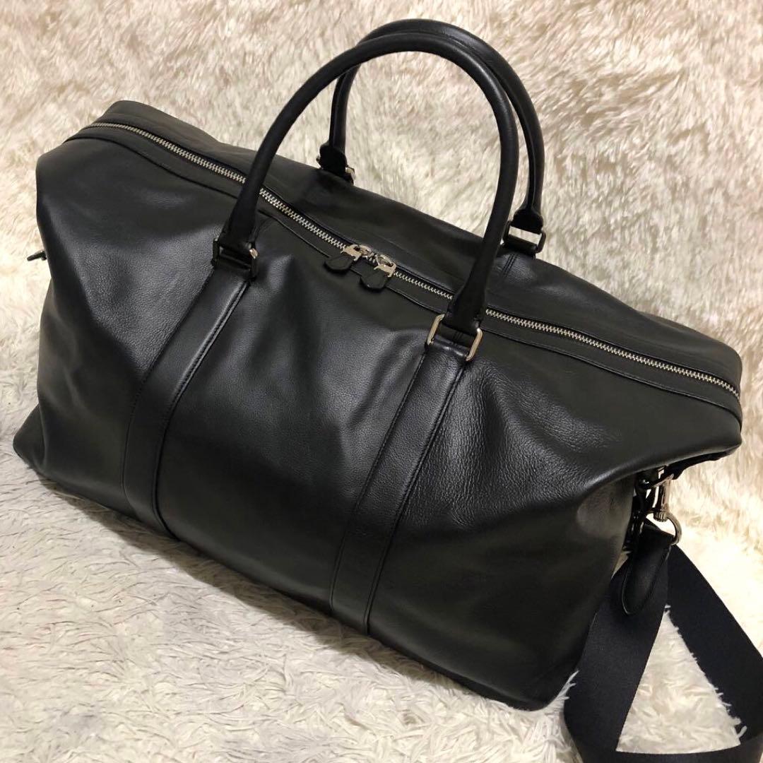 未使用級✨コーチ レザー　2way ボストンバッグ ショルダーバッグ ブラック