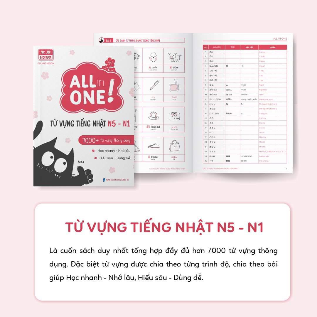 ALL IN ONE 日本語能力試験　5冊セット　プレゼント付き　ベトナム語版