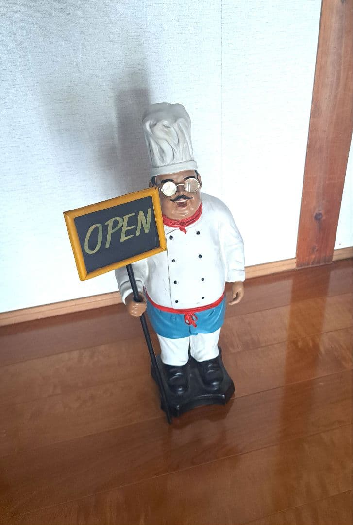 レトロ品 アンティーク シェフ コック 像 ヴィンテージ　レジン