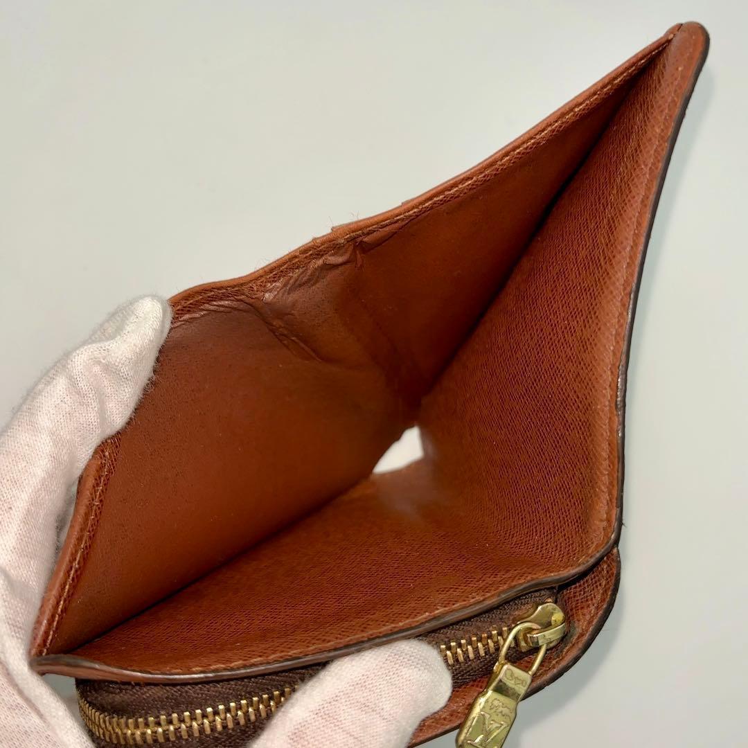 ルイヴィトン モノグラム コンパクトジップ　ミニ　 二つ折り財布　正規品