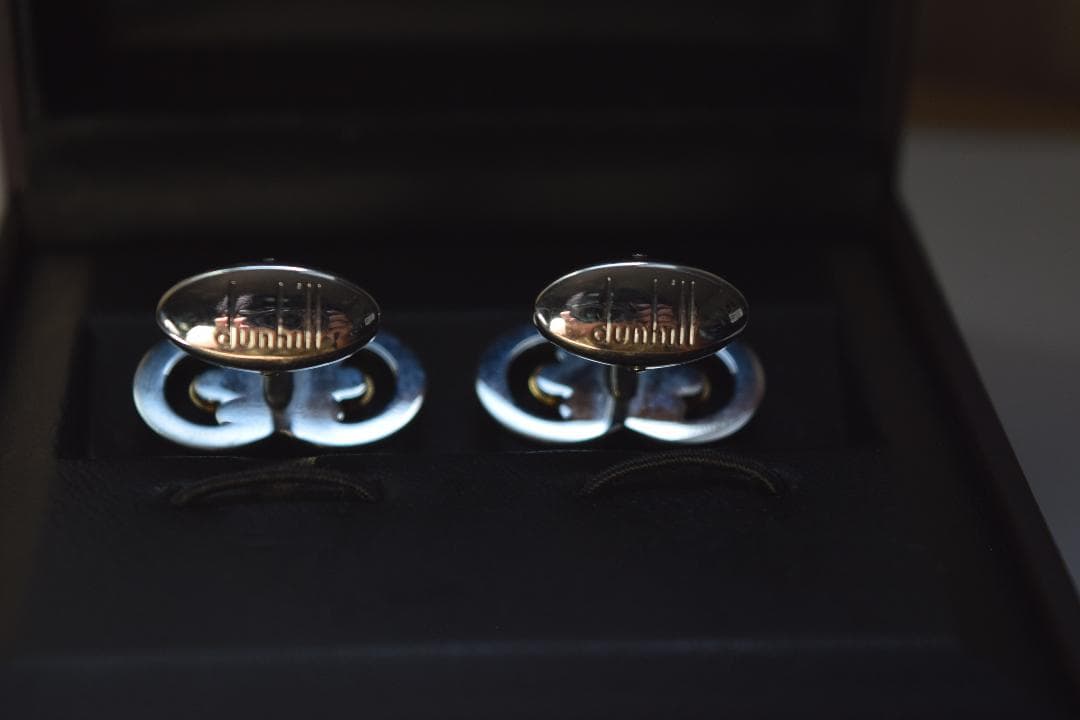 dunhill カフリンクス シルバー ゴールド