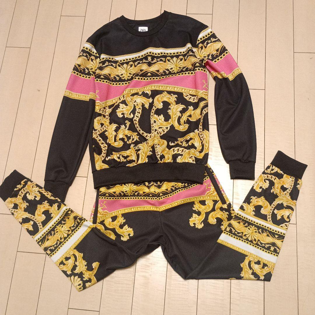 ZARA　総柄　セットアップ　Sサイズ　お兄系　y2k
