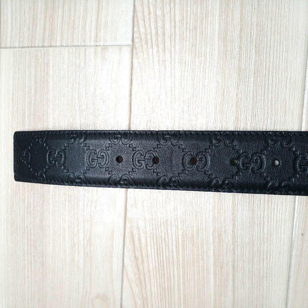 GUCCIベルト インターロッキング ブラック シルバー グッチシマ ほぼ未使用