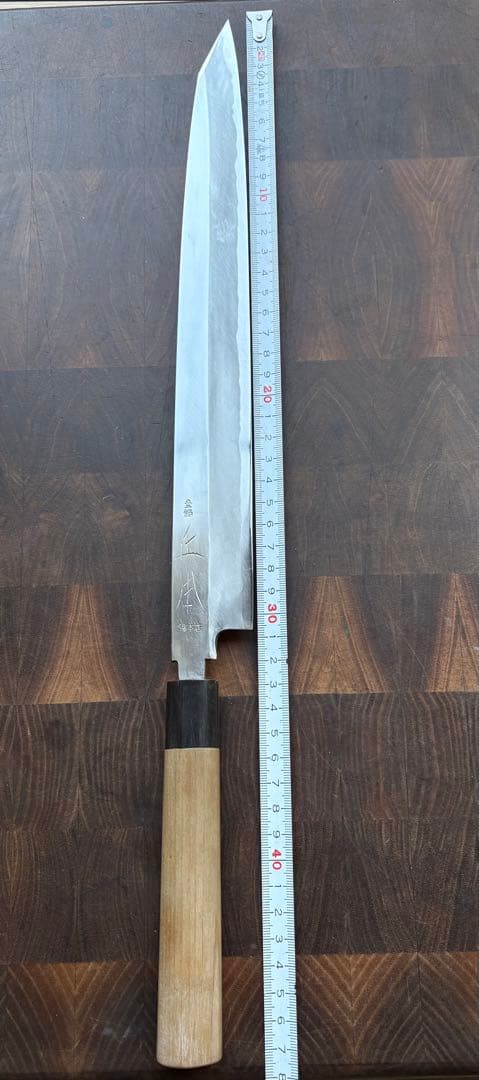 正本総本店　玉白鋼　切付　柳刃　300mm 尺　包丁　和包丁　研ぎ済　水牛柄