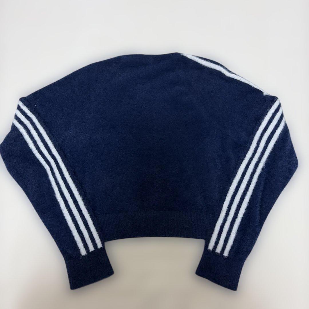 adidas フラッフィーニットカーディガン ネイビー XSサイズ りなてぃ