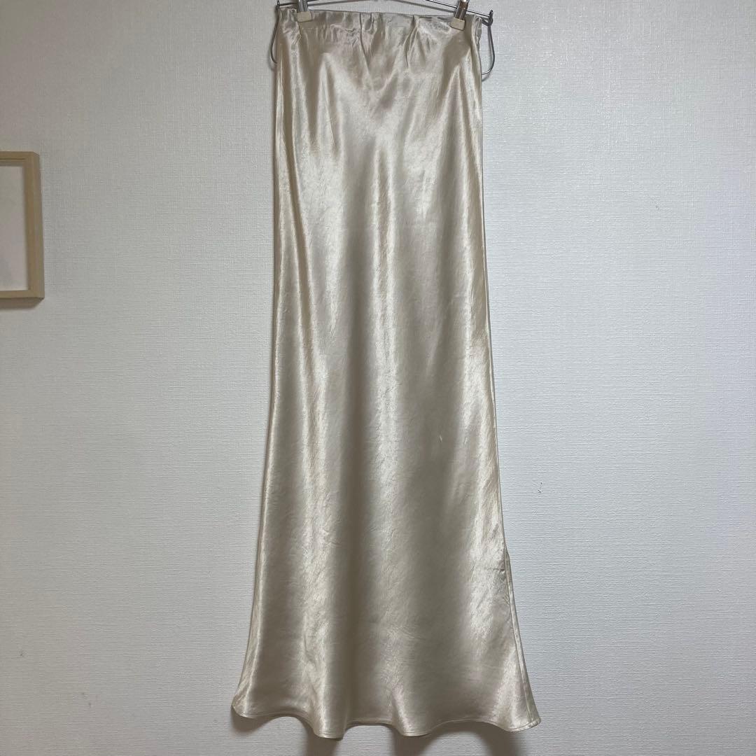 《 ENOF 》 ace long skirt ホワイト　L ペチコート付き