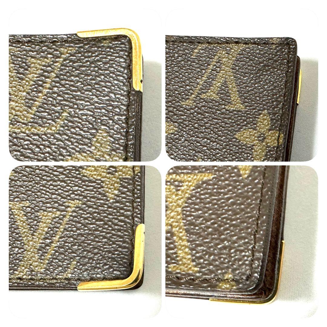 Louis Vuitton モノグラム 二つ折り財布　ヴィテージ　傷あり