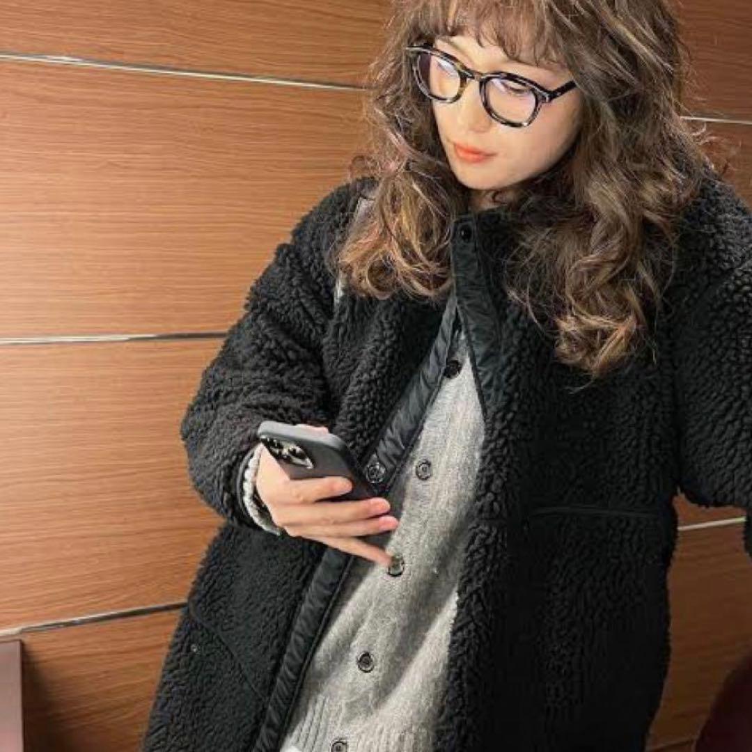 HYKE ハイク FAUX SHEARINGCOAT / ボアロングコート1