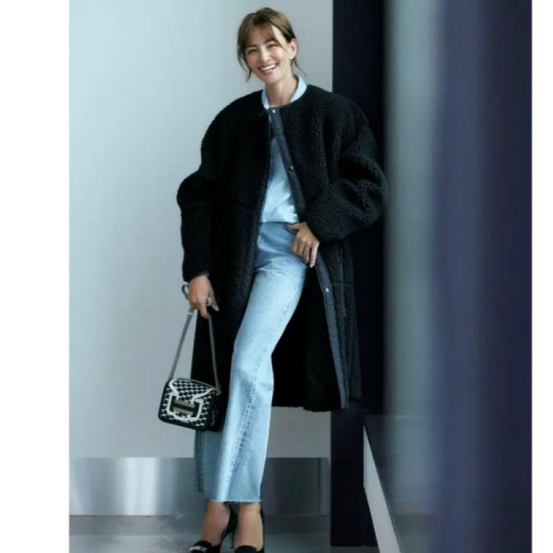HYKE ハイク FAUX SHEARINGCOAT / ボアロングコート1