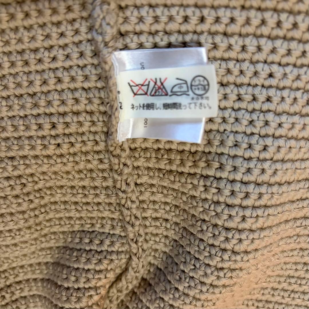 AKRIS アクリス　コットン カーディガン　ベージュM　ニット素材