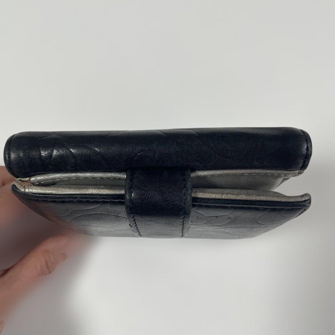 CHANEL シャネル　二つ折り財布　カメリア　ブラック