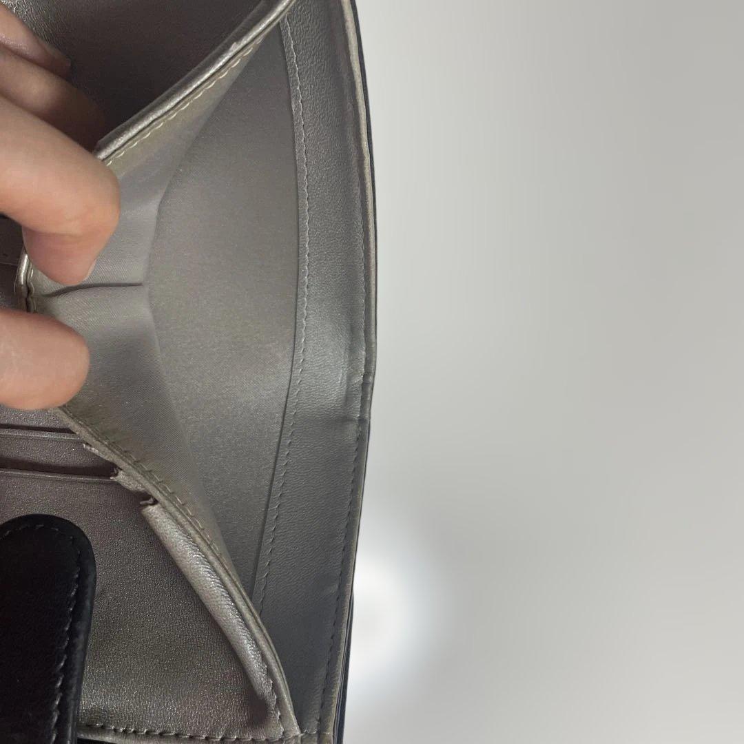 CHANEL シャネル　二つ折り財布　カメリア　ブラック