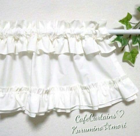 ボンちゃんママ様特注品♥上下3段フリル♡黒無地♡丈45cm×横150cm