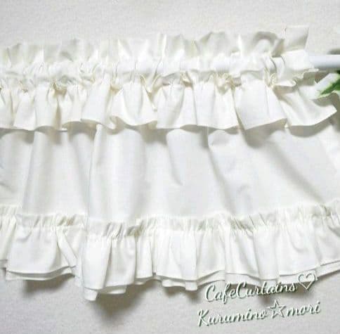 ボンちゃんママ様特注品♥上下3段フリル♡黒無地♡丈45cm×横150cm