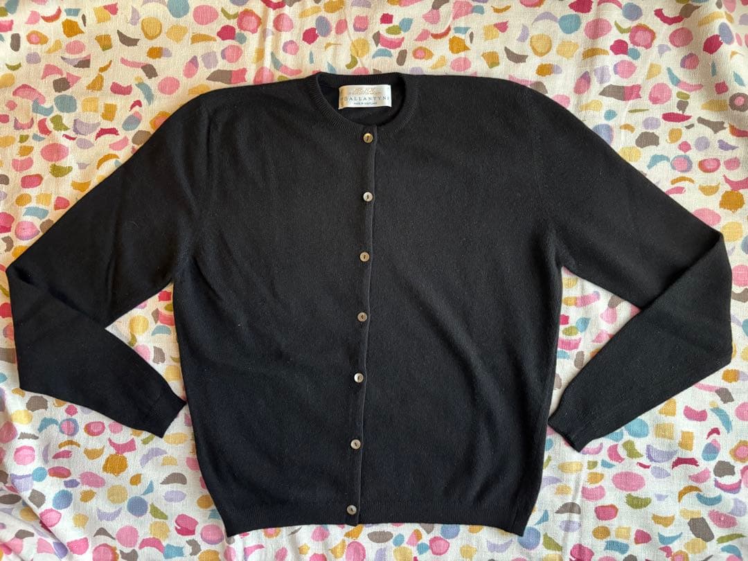 BALLANTYNE バランタイン　ピュアカシミア　アンサンブルセーター　黒