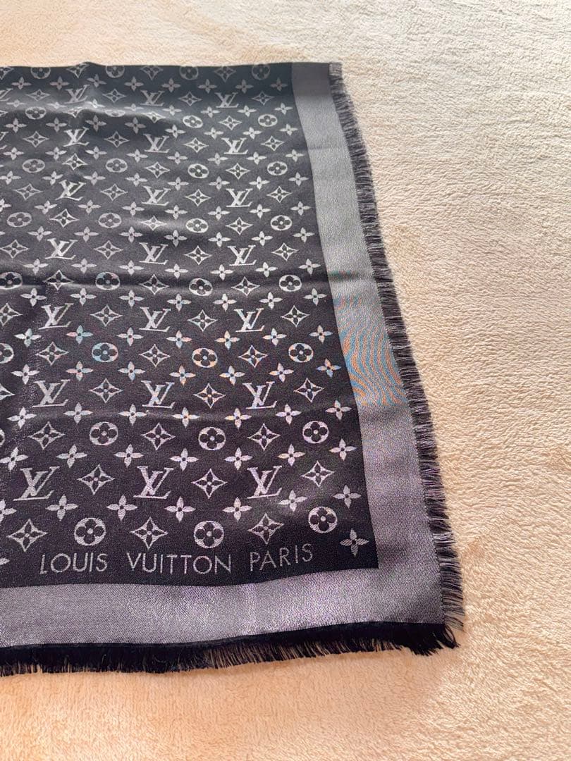 LOUIS VUITTON モノグラムシャイン ノワール(ブラック)ショール